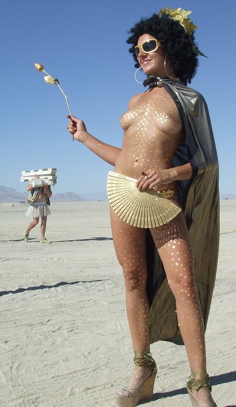 Golden Girl at the temple